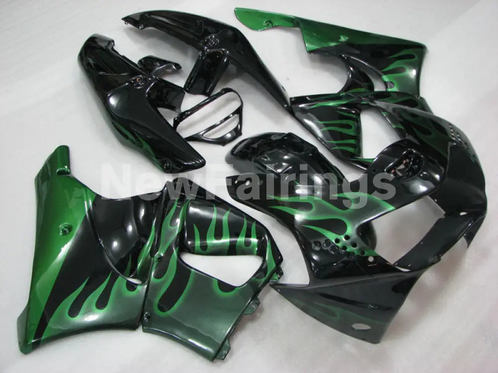 Black and Green Flame - CBR 919 RR 98-99 Fairing Kit -