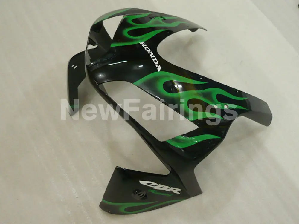 Black and Green Flame - CBR600RR 03-04 Fairing Kit -