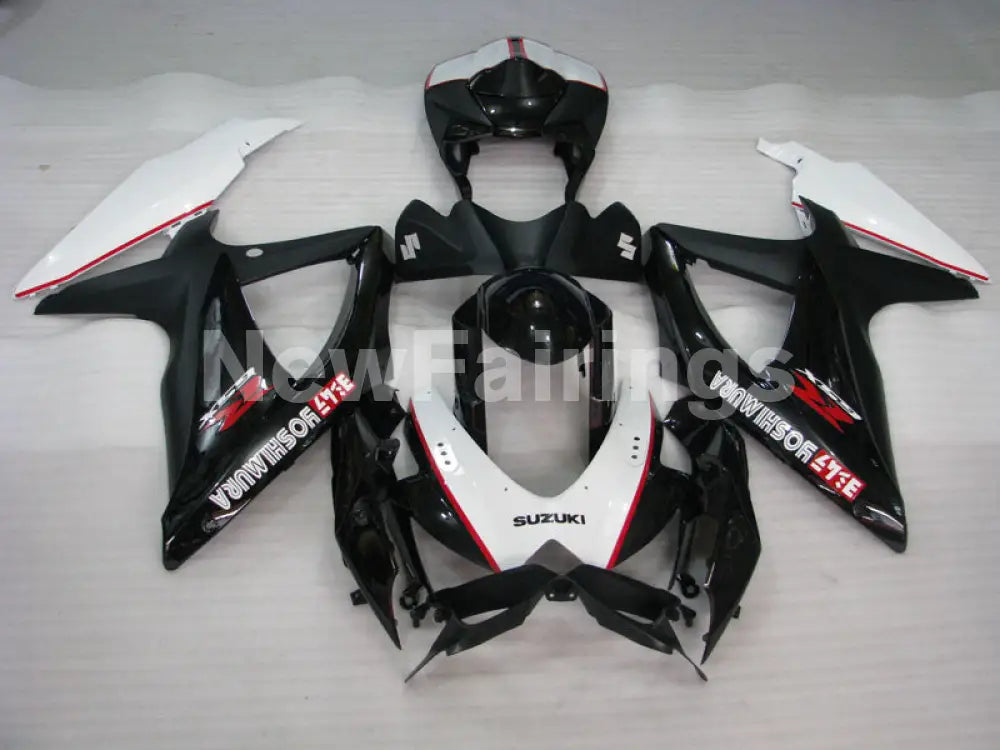Black and Matte Black White Factory Style - GSX-R600 08-10