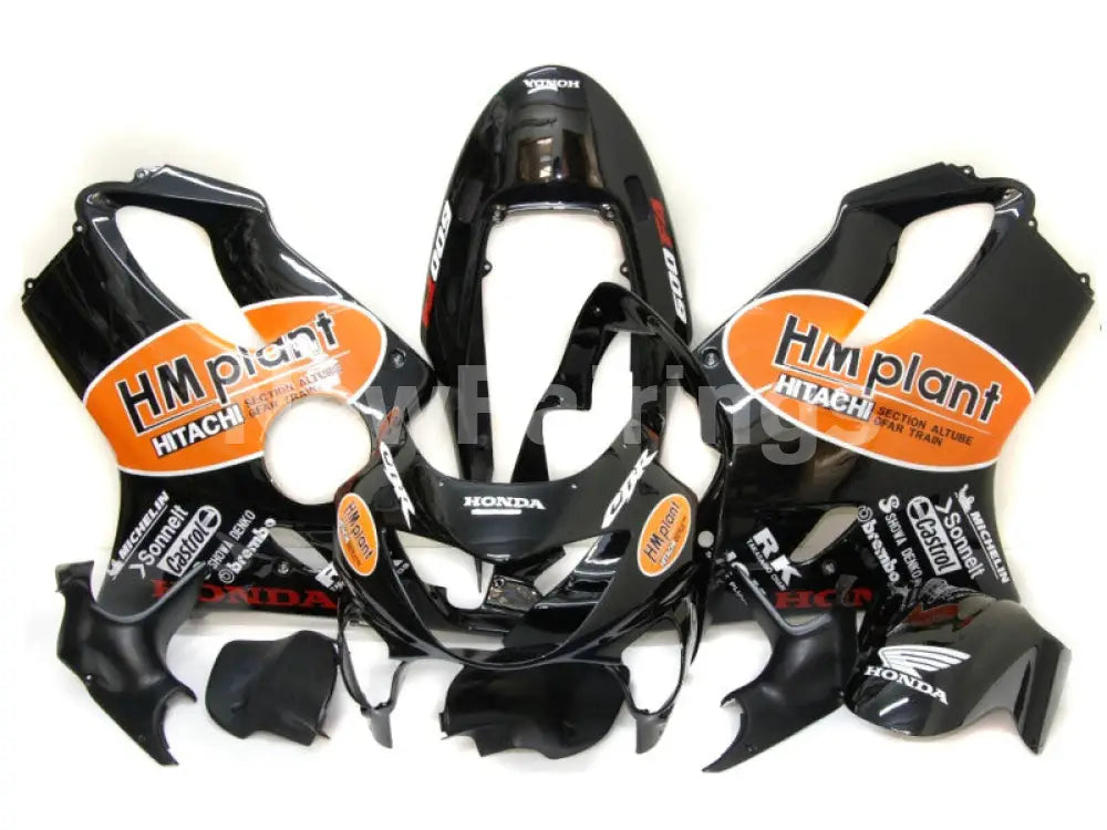 Black and Orange HM plant - CBR600 F4 99-00 Fairing Kit -