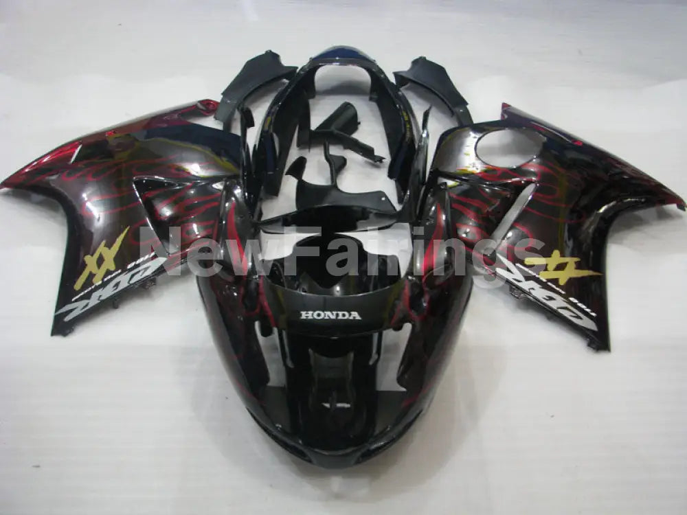 Black and Red Flame - CBR 1100 XX 96-07 Fairing Kit -