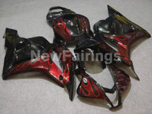 Load image into Gallery viewer, Black and Red no decal Flame - CBR600RR 09-12 Fairing Kit -