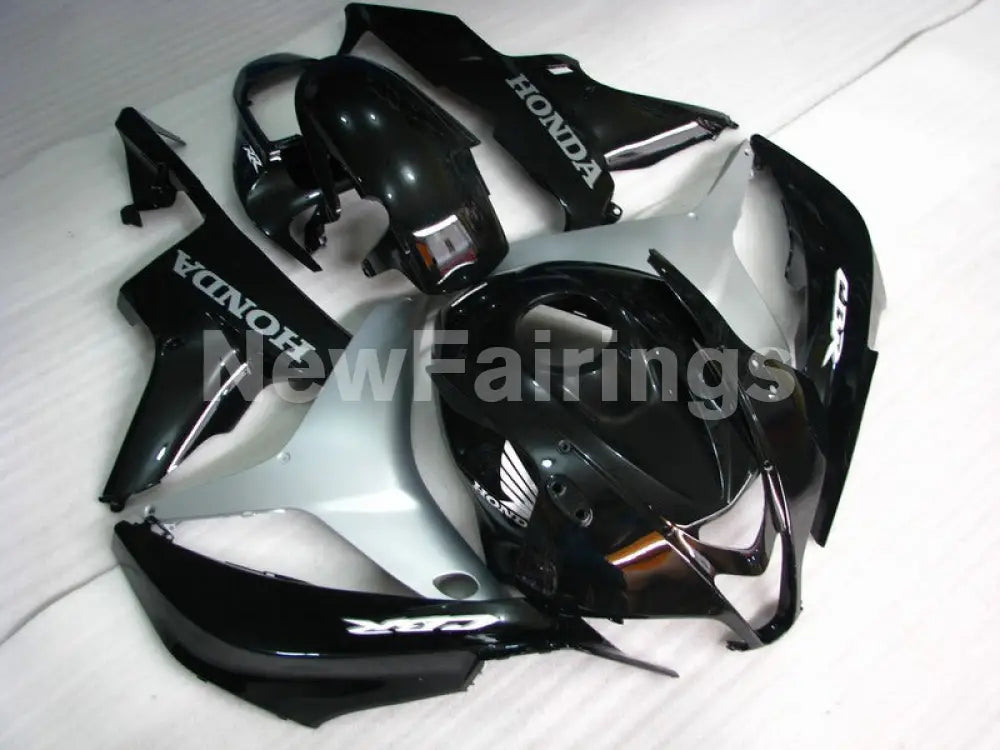 Black and Silver Factory Style - CBR600RR 07-08 Fairing Kit
