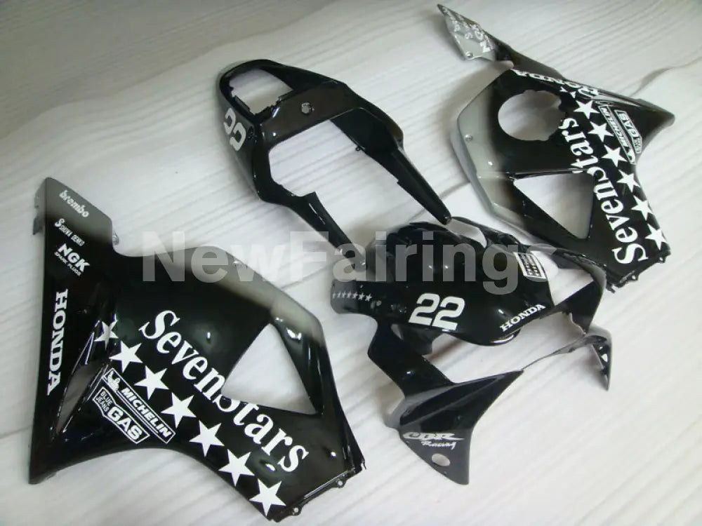 Black and Silver SevenStars - CBR 954 RR 02-03 Fairing Kit -