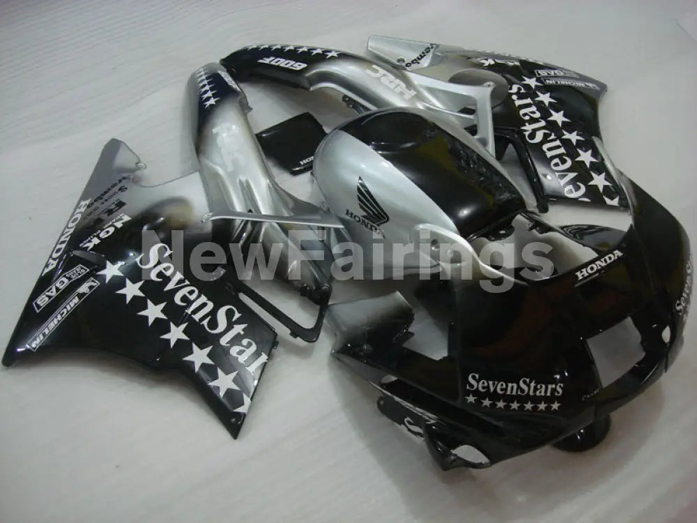 Black and Silver SevenStars - CBR600 F2 91-94 Fairing Kit -
