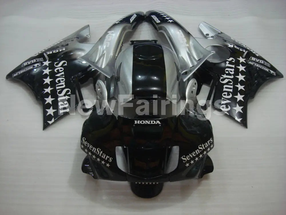 Black and Silver SevenStars - CBR600 F2 91-94 Fairing Kit -