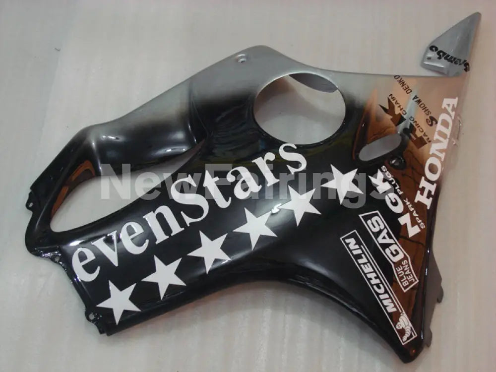 Black and Silver SevenStars - CBR600 F4 99-00 Fairing Kit -
