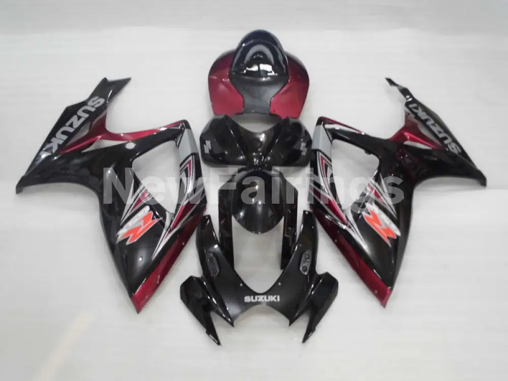 Black and Wine Red Factory Style - GSX-R600 06-07 Fairing