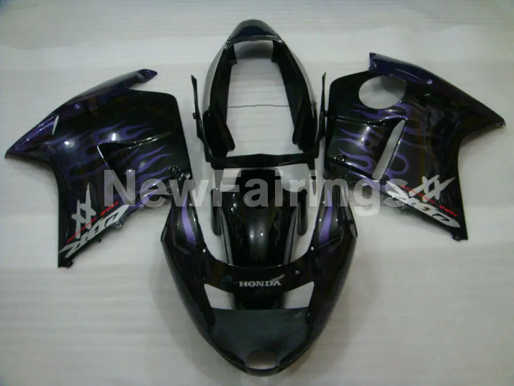 Black and Purple Flame - CBR 1100 XX 96-07 Fairing Kit -