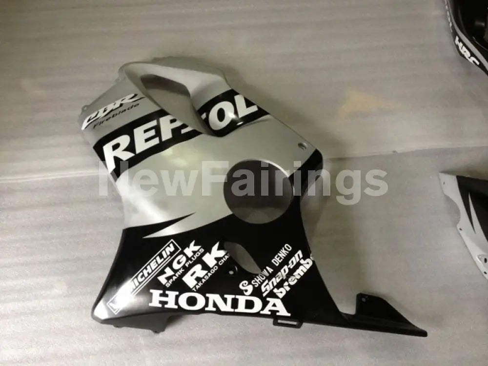 Black and Silver Repsol - CBR600 F4i 01-03 Fairing Kit -