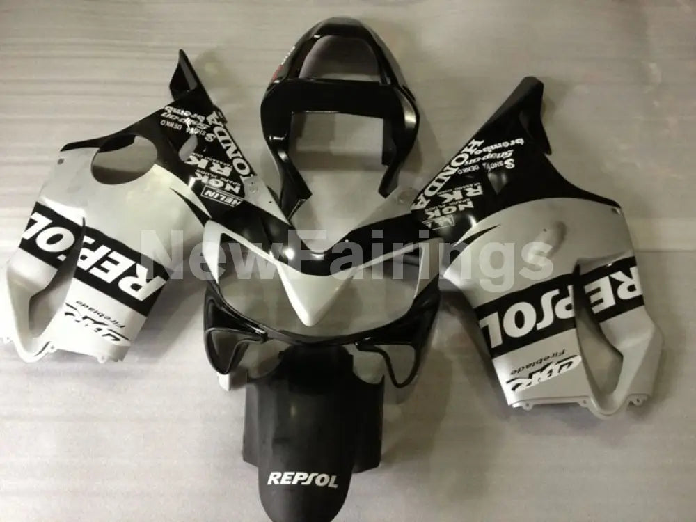 Black and Silver Repsol - CBR600 F4i 01-03 Fairing Kit -