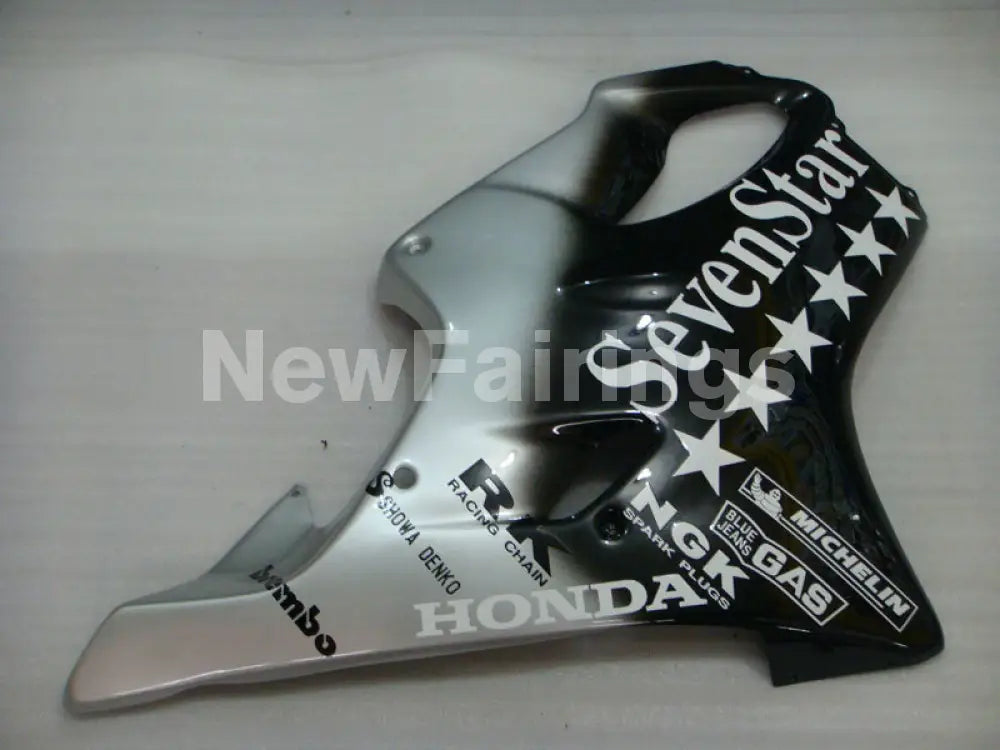 Black and Silver SevenStar - CBR600 F4i 01-03 Fairing Kit -