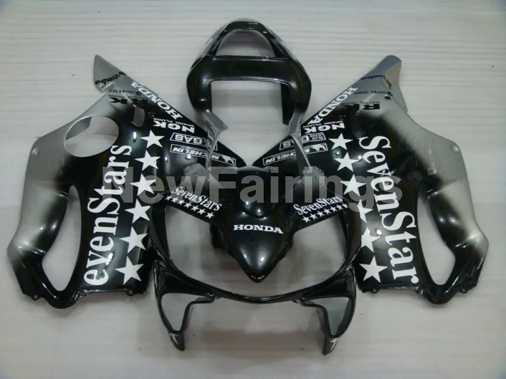 Black and Silver SevenStar - CBR600 F4i 01-03 Fairing Kit -
