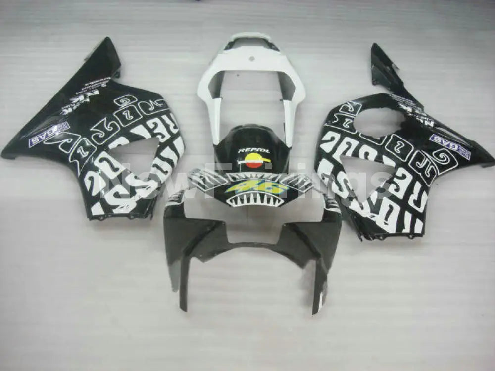 Black and White Rossi - CBR 954 RR 02-03 Fairing Kit -