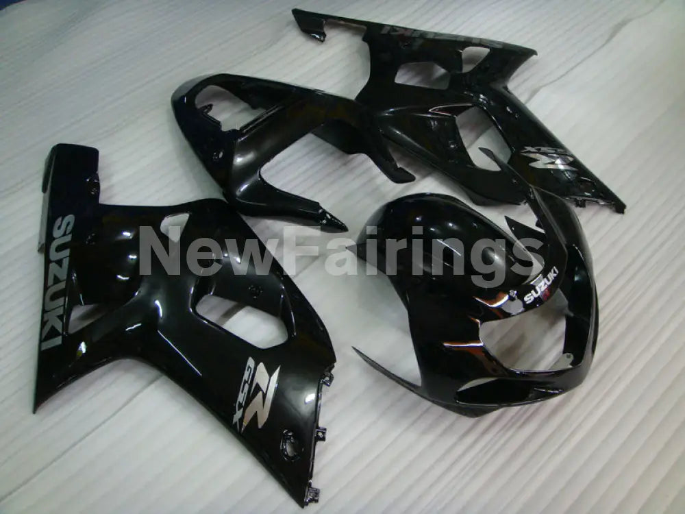 Black with Silver Decals Factory Style - GSX-R600 01-03