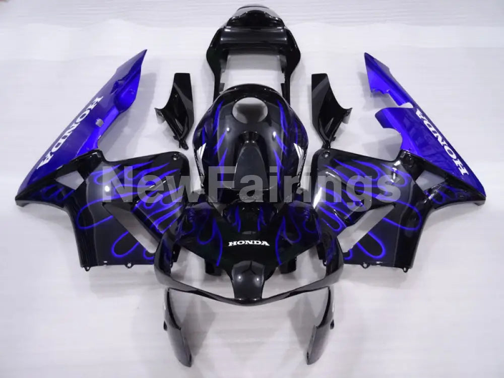 Blue and Black Flame - CBR600RR 03-04 Fairing Kit - Vehicles