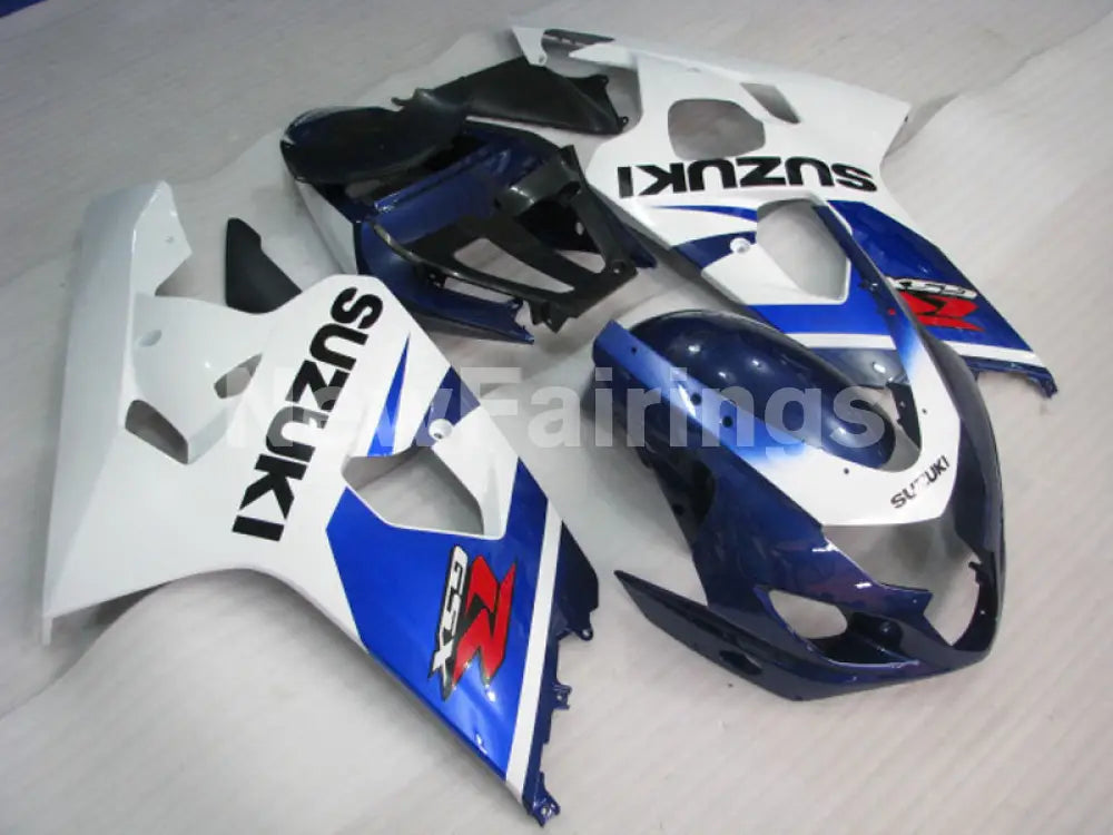 Blue and White Factory Style - GSX-R600 04-05 Fairing Kit -