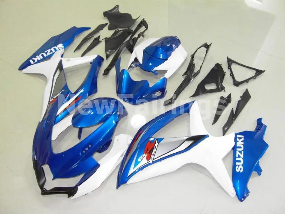 Blue and White Factory Style - GSX-R600 08-10 Fairing Kit