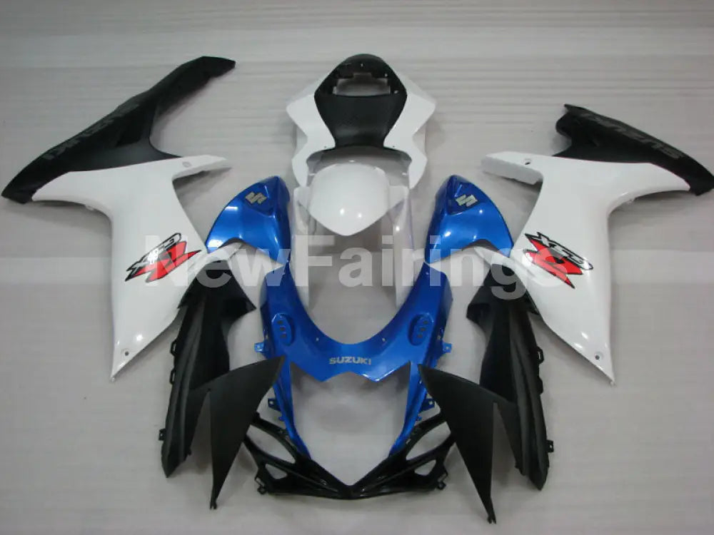 Blue and White Matte Black Factory Style - GSX-R600 11-24