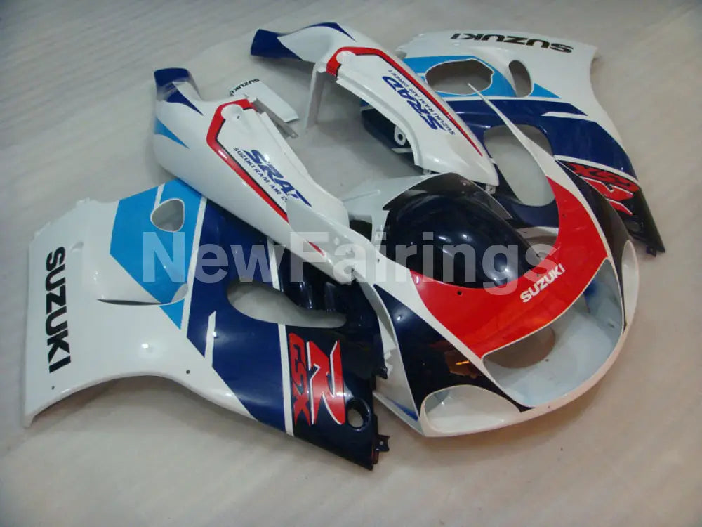 Blue and White Red Factory Style - GSX-R750 96-99 Fairing