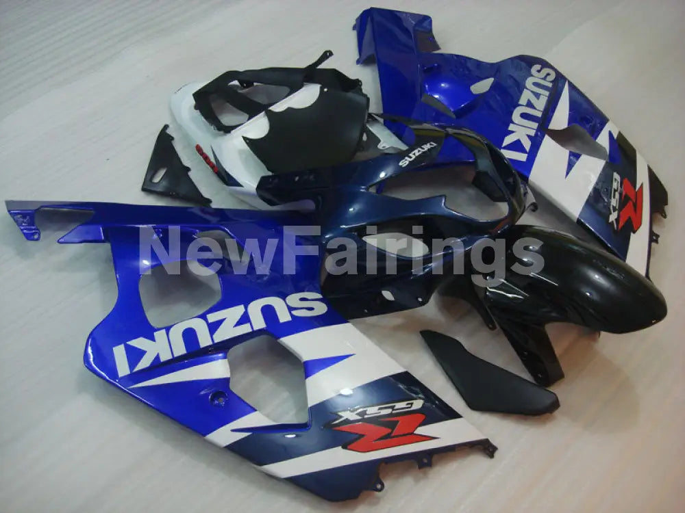 Blue Black White Factory Style - GSX-R750 04-05 Fairing Kit