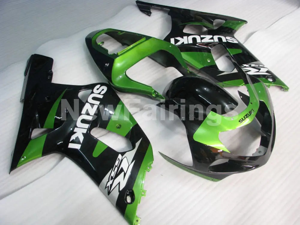 Green and Black Factory Style - GSX-R600 01-03 Fairing Kit -