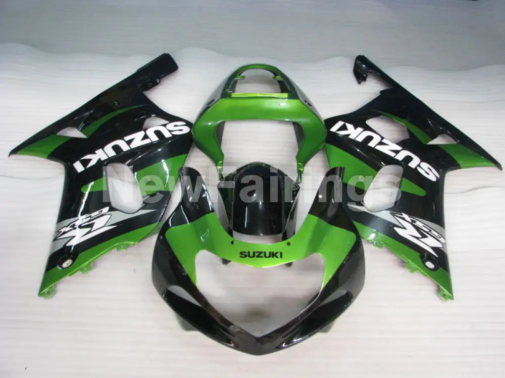 Green and Black Factory Style - GSX-R600 01-03 Fairing Kit -