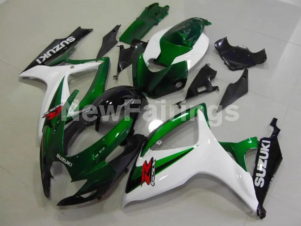 Green and White Black Factory Style - GSX-R600 06-07