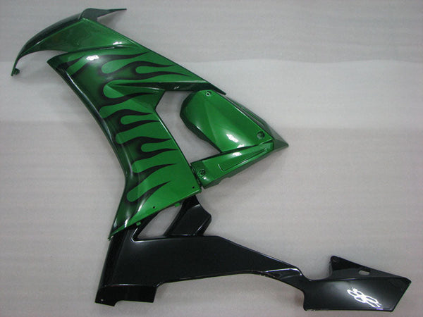 Green and Black Flame - NINJA ZX-10R 08-10 Fairing Kit – NewFairings
