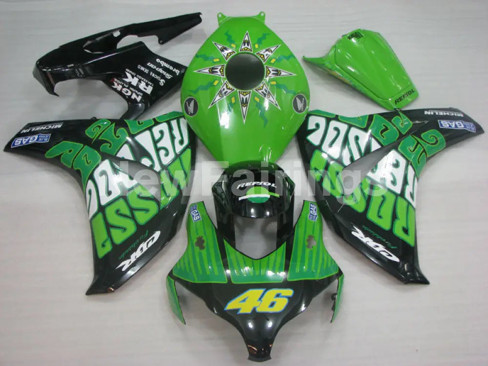 Green and Black Rossi - CBR1000RR 08-11 Fairing Kit -