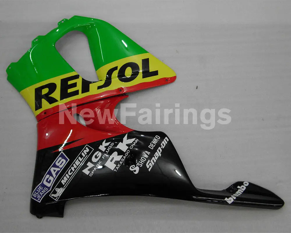 Red and Green Yellow Repsol - CBR 919 RR 98-99 Fairing Kit -