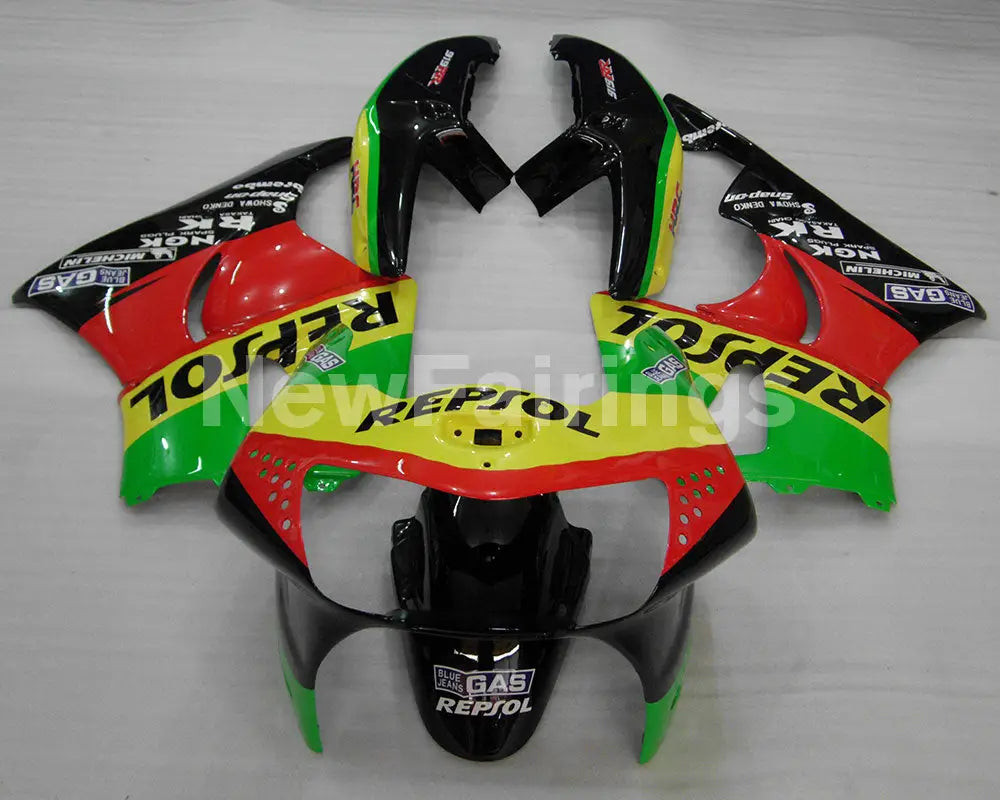 Red and Green Yellow Repsol - CBR 919 RR 98-99 Fairing Kit -