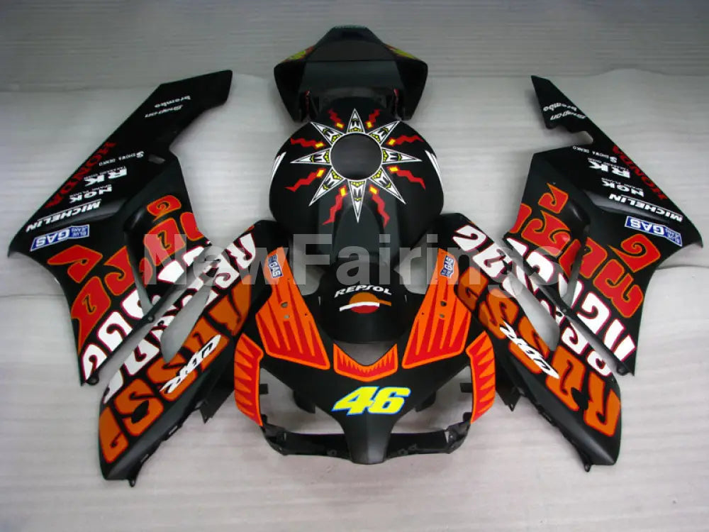Matte Black and Orange Rossi- CBR1000RR 04-05 Fairing Kit -