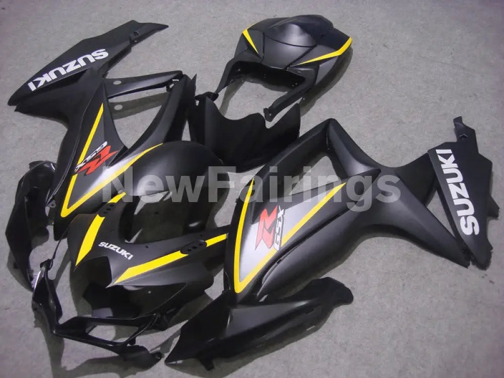 Matte Black and Yellow Factory Style - GSX-R600 08-10