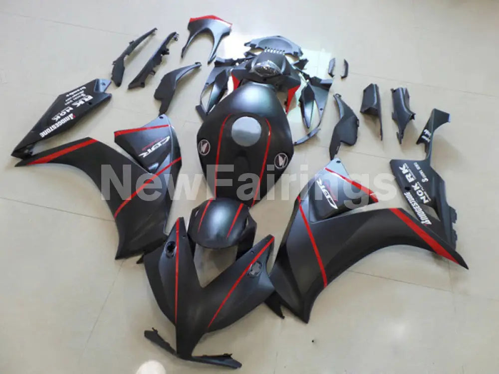 Matte Black and Red Factory Style - CBR1000RR 12-16 Fairing