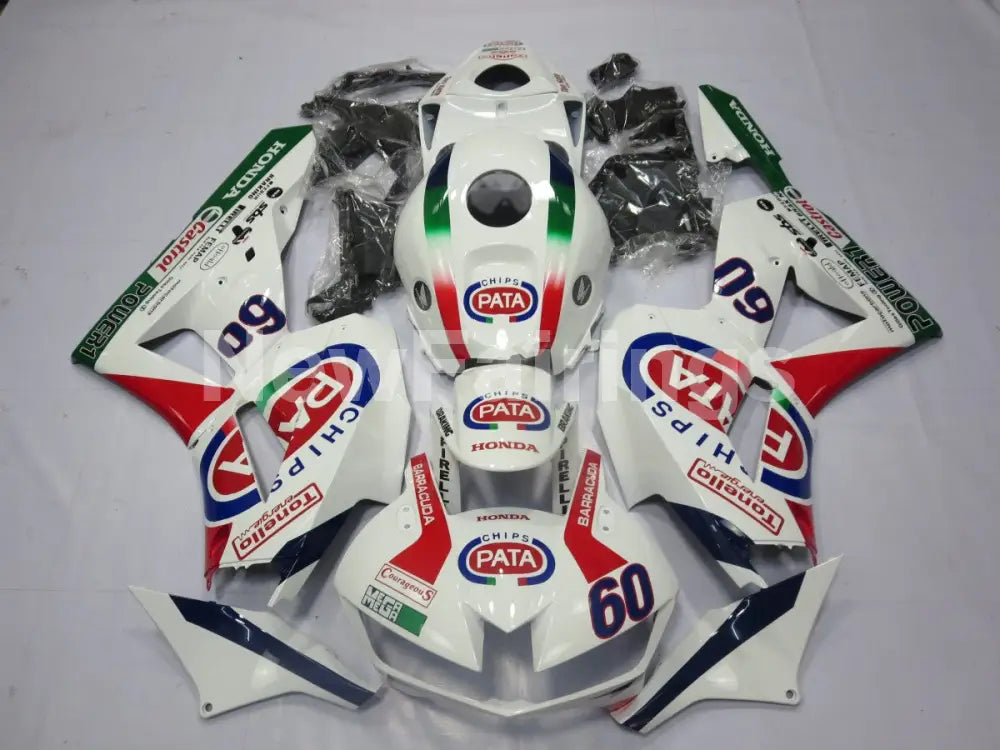 Number 60 White and Red Green PATA- CBR600RR 13-23 Fairing