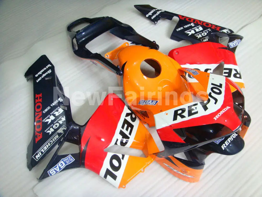 Orange and Deep Blue Red Repsol - CBR600RR 03-04 Fairing Kit