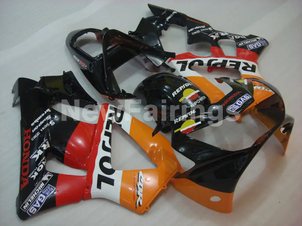 Orange and Red Black Repsol - CBR 929 RR 00-01 Fairing Kit -