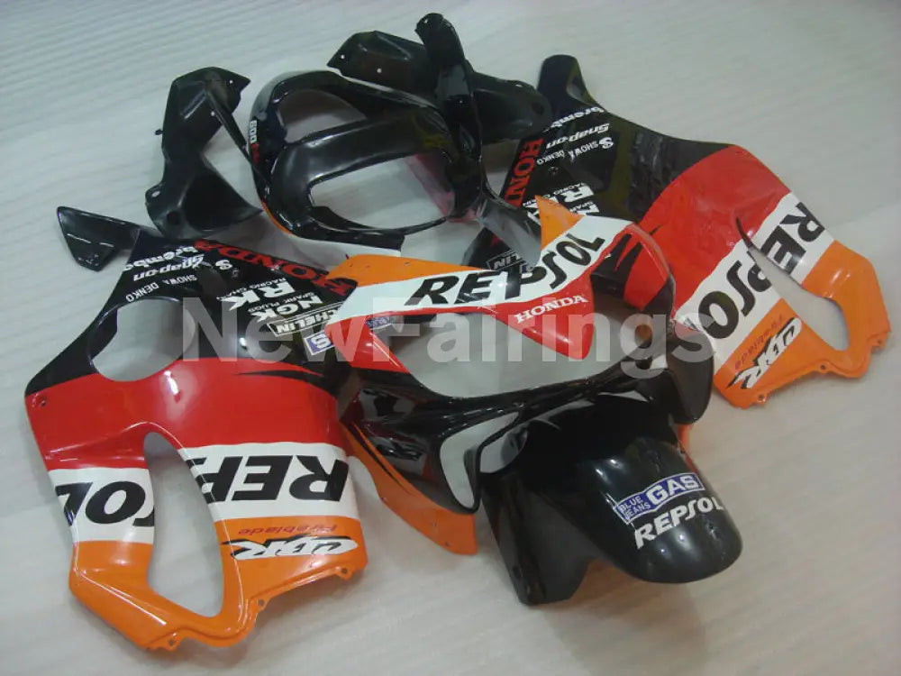 Red and Orange Black Repsol- CBR600 F4i 01-03 Fairing Kit -