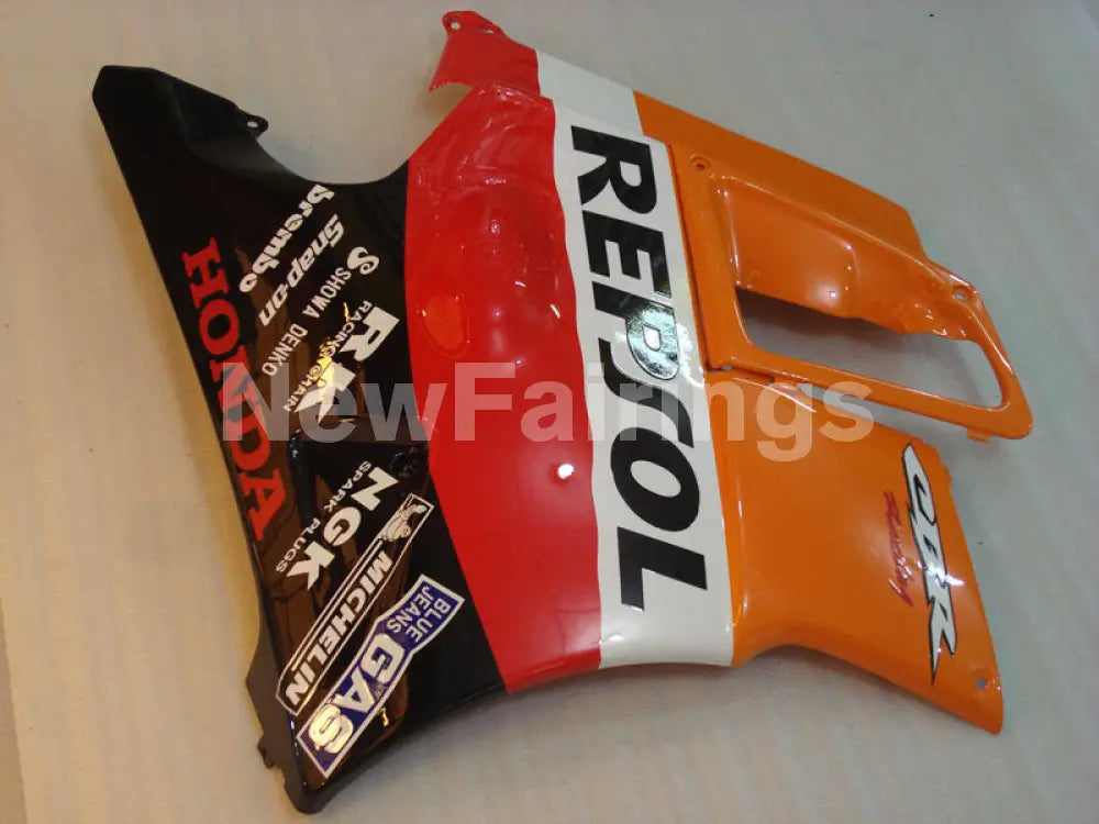 Orange Red and Black Repsol - CBR600 F2 91-94 Fairing Kit -