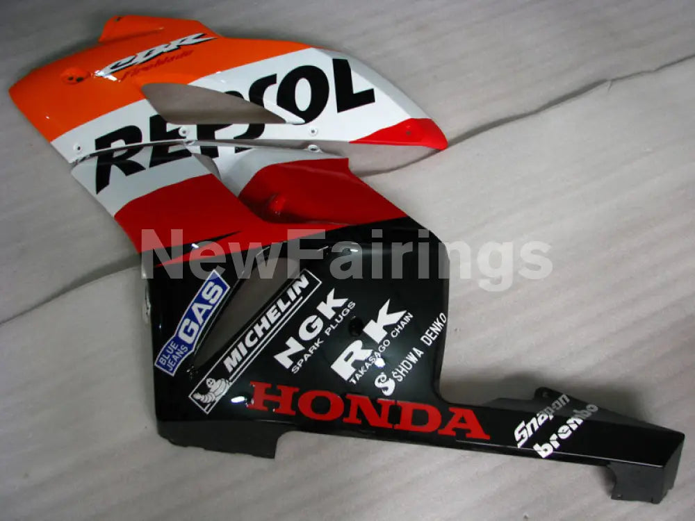 Orange Red and Black Repsol - CBR1000RR 04-05 Fairing Kit -