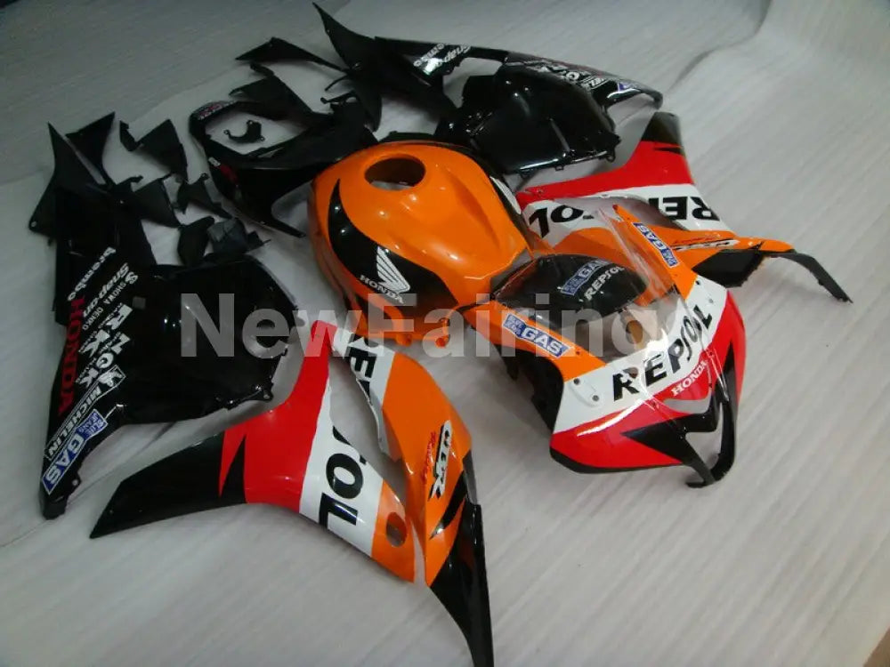 Orange Red and Black Repsol - CBR600RR 09-12 Fairing Kit -