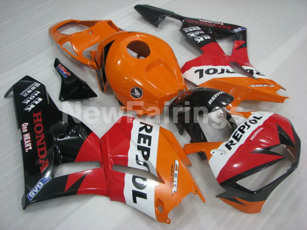 Orange Red and Black Repsol - CBR600RR 13-23 Fairing Kit -