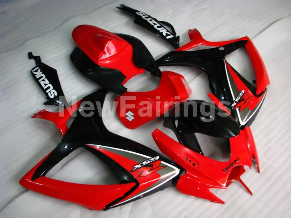 Red and Black Factory Style - GSX-R600 06-07 Fairing Kit