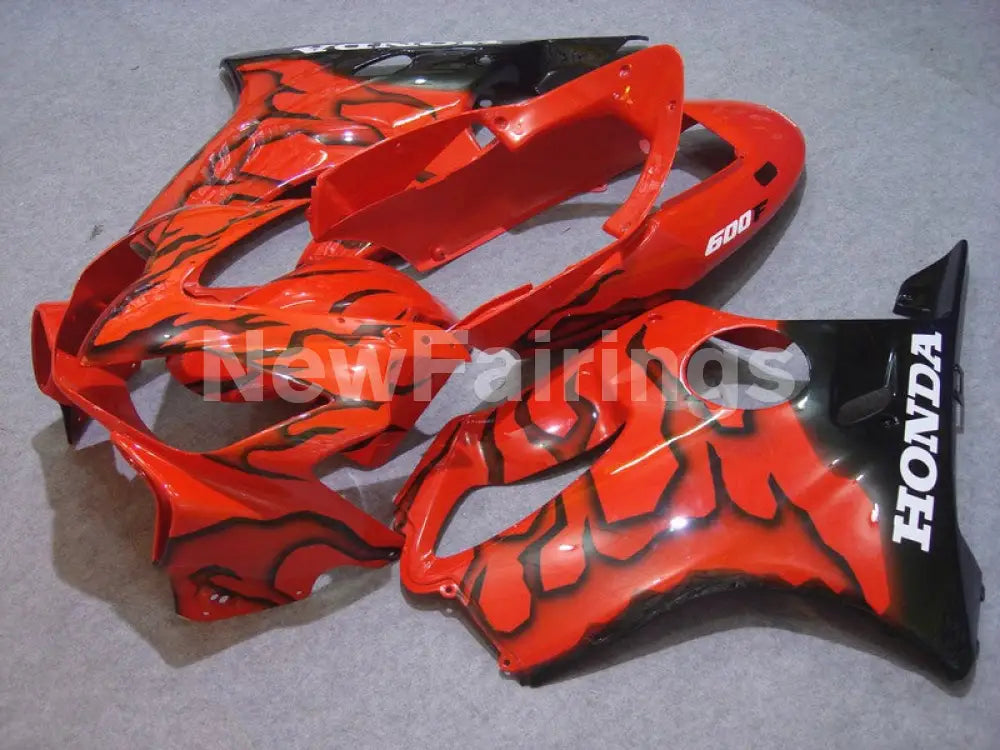 Red and Black Flame - CBR600 F4i 04-06 Fairing Kit -