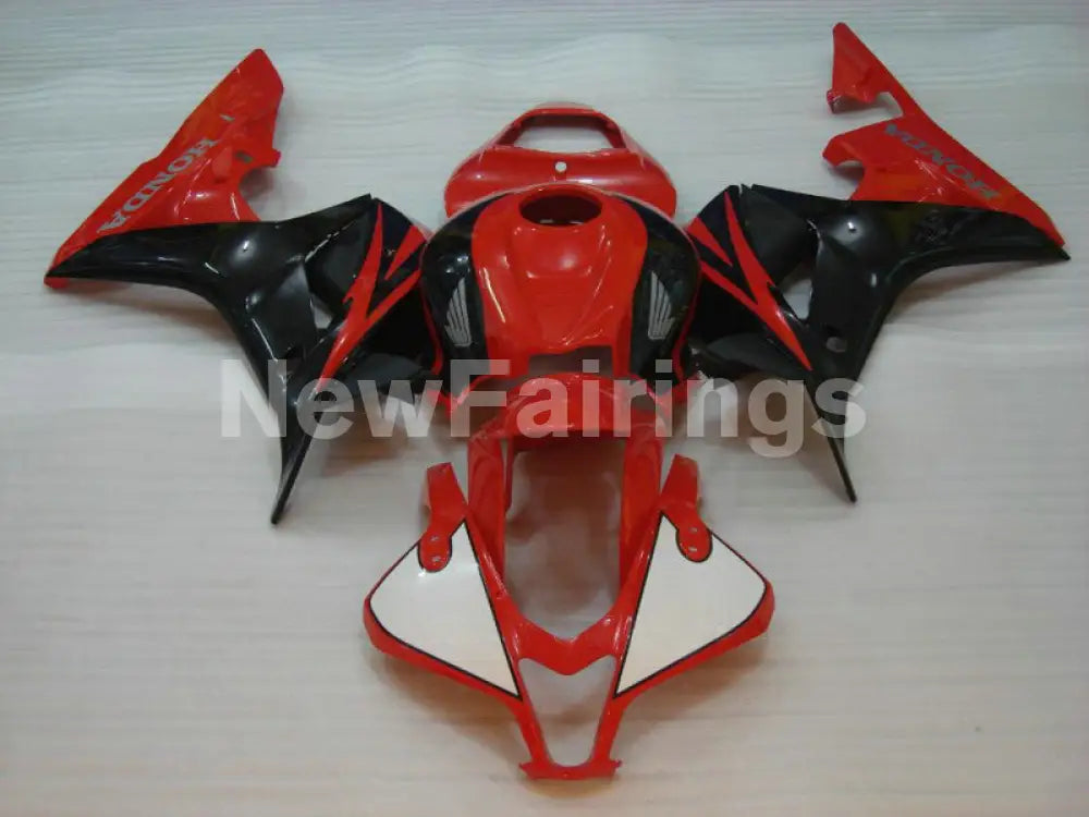 Red and Black White Factory Style - CBR600RR 07-08 Fairing