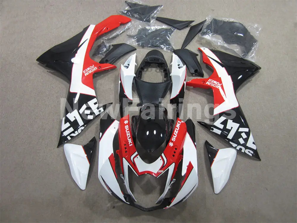 Red and Black White Factory Style - GSX-R600 11-24 Fairing