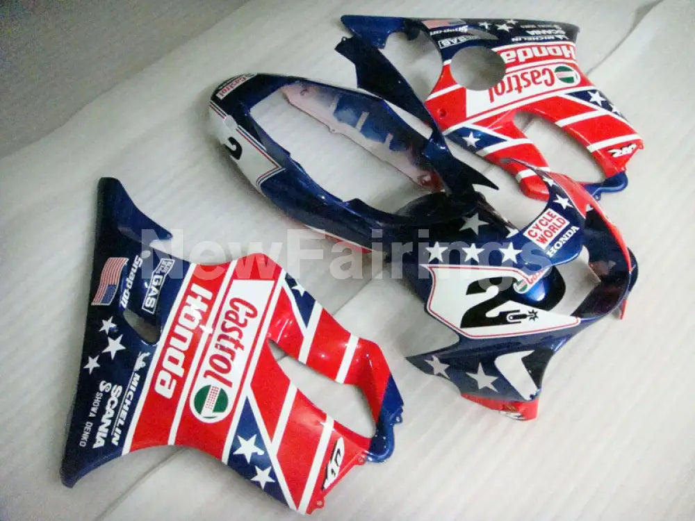 Red and Blue Castrol - CBR600 F4 99-00 Fairing Kit -