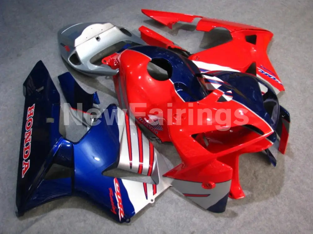 Red and Blue Silver Factory Style - CBR600RR 05-06 Fairing