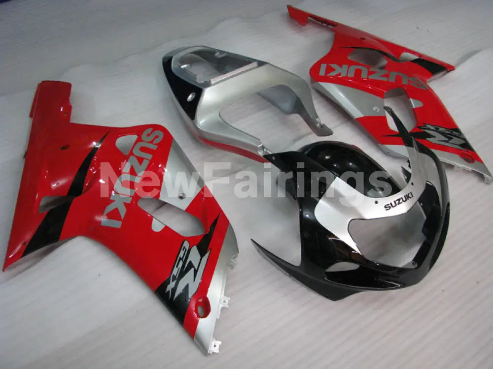 Red and Silver Black Factory Style - GSX-R600 01-03 Fairing